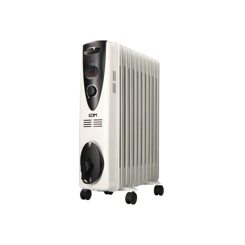 Radiateur à bain d'huile (11 chambres) EDM 07123 07123 Blanc 2500 W