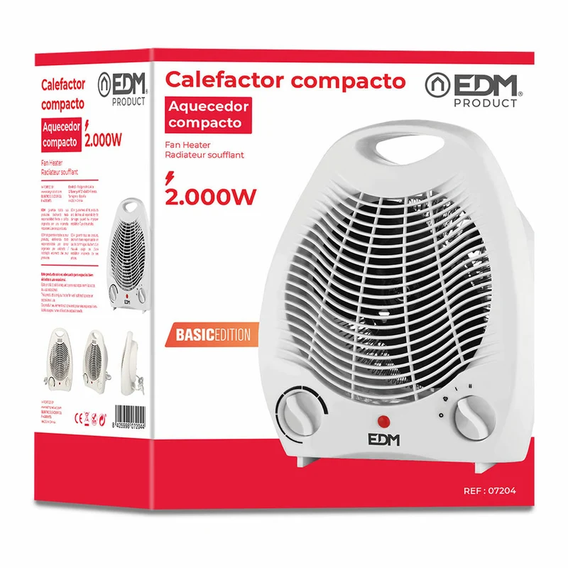 Chauffage vertical EDM 07204 Blanc 1000-2000 W 1000 - 2000 W