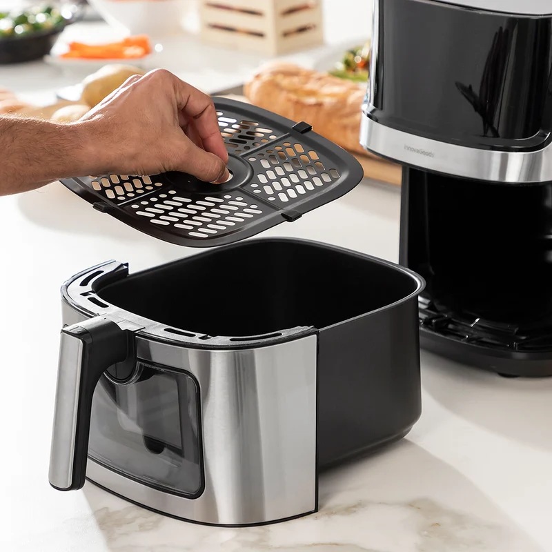 Friteuse à air InnovaGoods Fryinn View 6500 Noir 1700 W 6,5 L Acier inoxydable