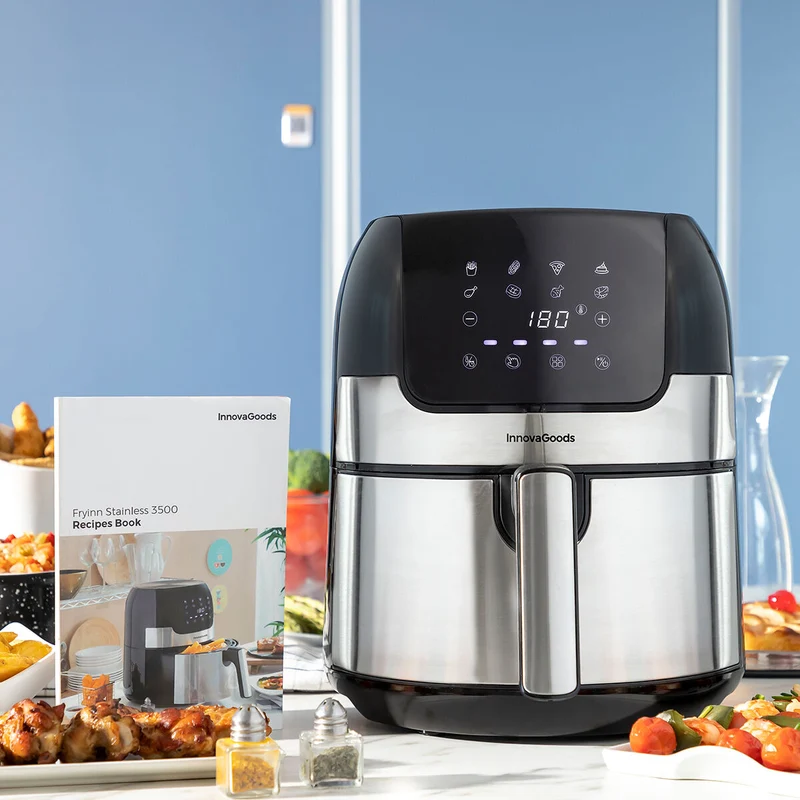 Friteuse à air InnovaGoods Fryinn 3500 Noir 1400 W 3,5 L Acier inoxydable