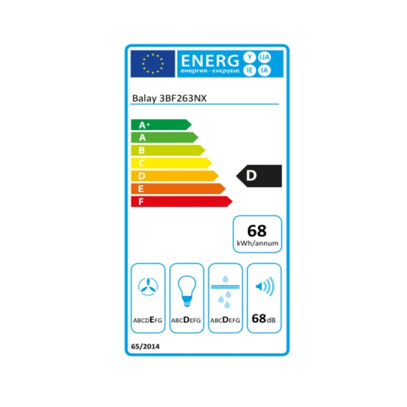 Hotte conventionnelle Balay 3BF263NX 53 cm 300 m³/h 115W D Multicolore Anthracite Acier