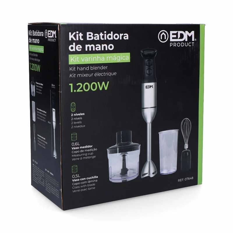 Mixeur plongeant EDM 07648 Noir Argent
