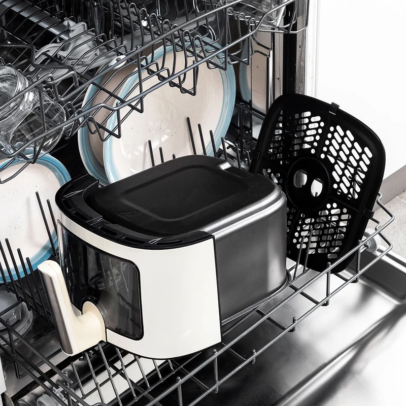 Friteuse à air InnovaGoods Vynner Pro 6500 Crème 1700 W 6,5 L Acier inoxydable