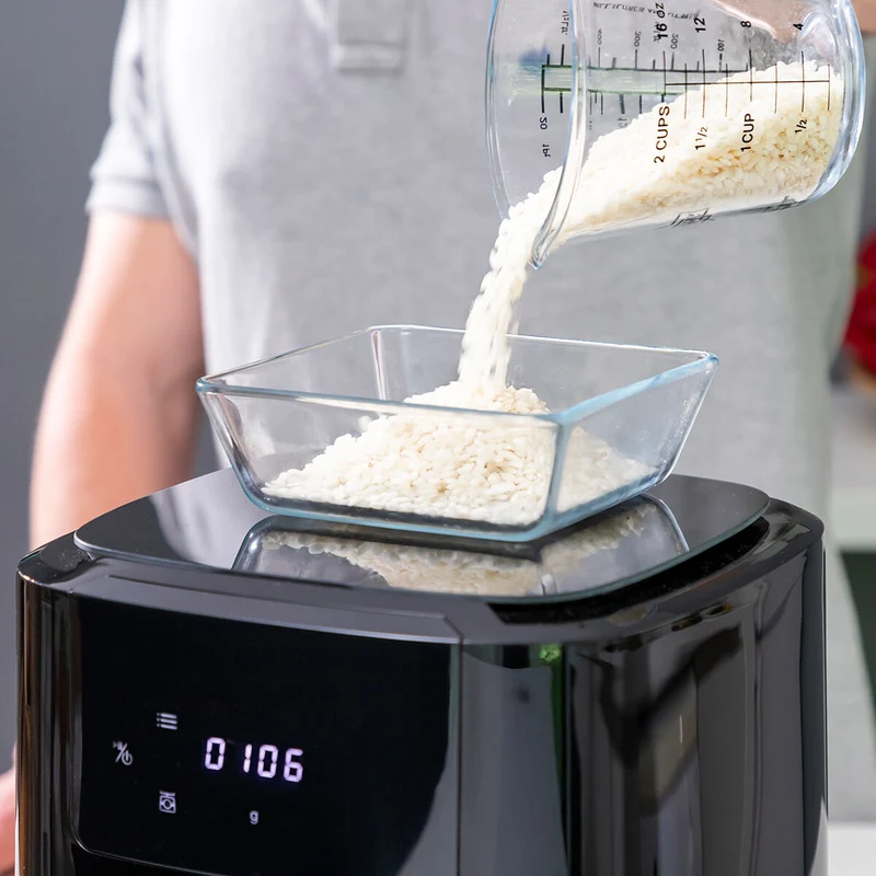 Friteuse à air avec balance InnovaGoods Fryinn Balance 5000 Noir 1500 W 5 L Acier inoxydable