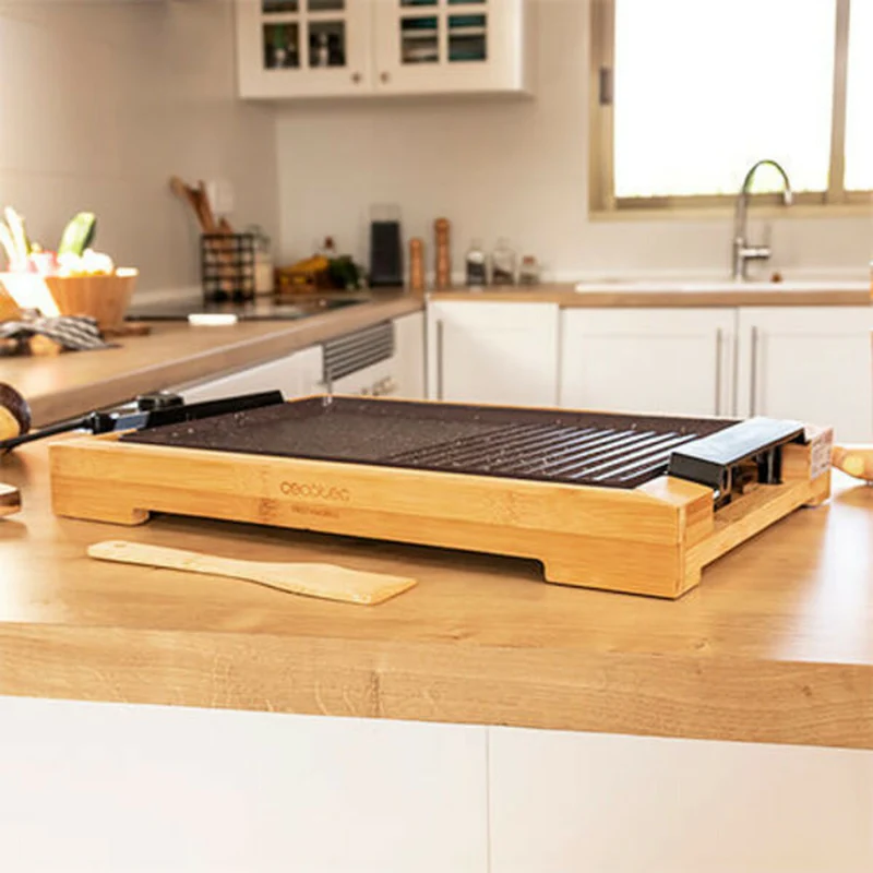 Gril Cecotec Tasty&Grill 2000 Bamboo MixStone 200W