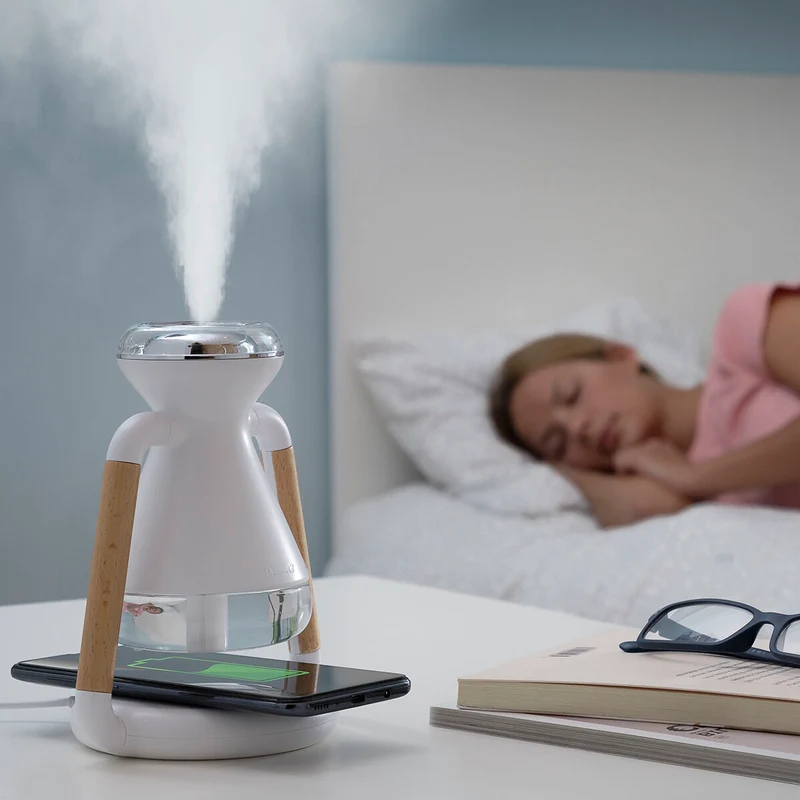 Chargeur sans fil 3-en-1, diffuseur d'arôme et humidificateur Misvolt InnovaGoods