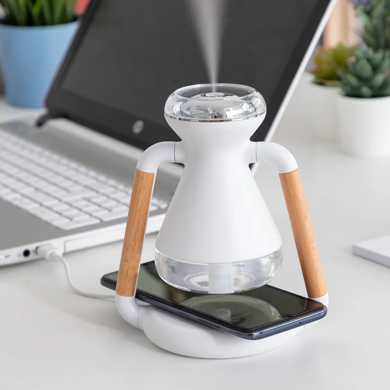 Chargeur sans fil 3-en-1, diffuseur d'arôme et humidificateur Misvolt InnovaGoods