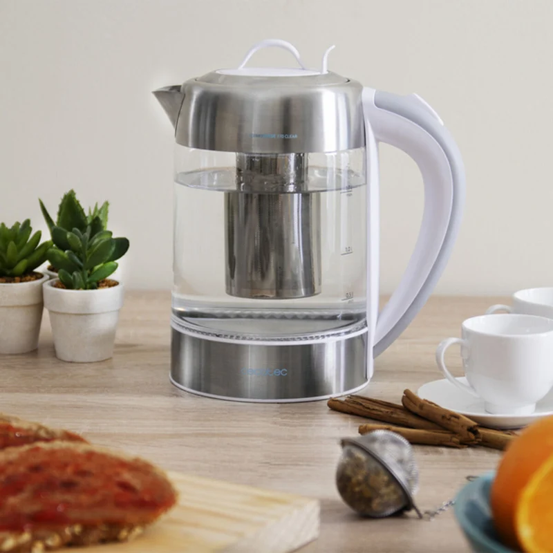 Bouilloire Cecotec ThermoSense 370 Transparente 2200W 1,7 L Blanc Acier inoxydable 2200 W 1850-2200 W 1,7 L