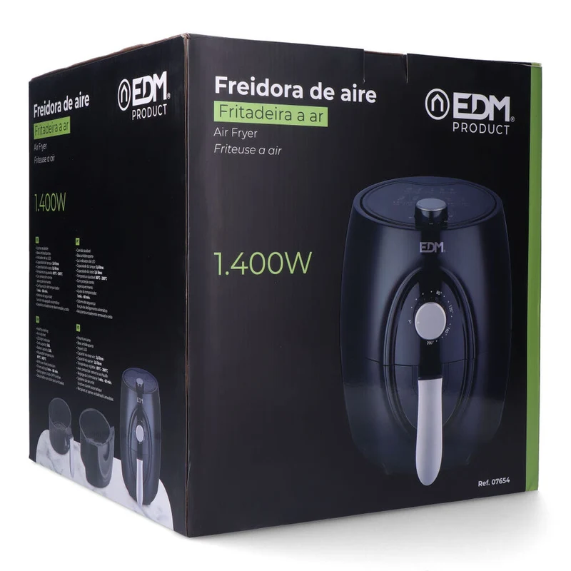 Friteuse à air EDM 07654 1400 W 3,6 L Multicolore