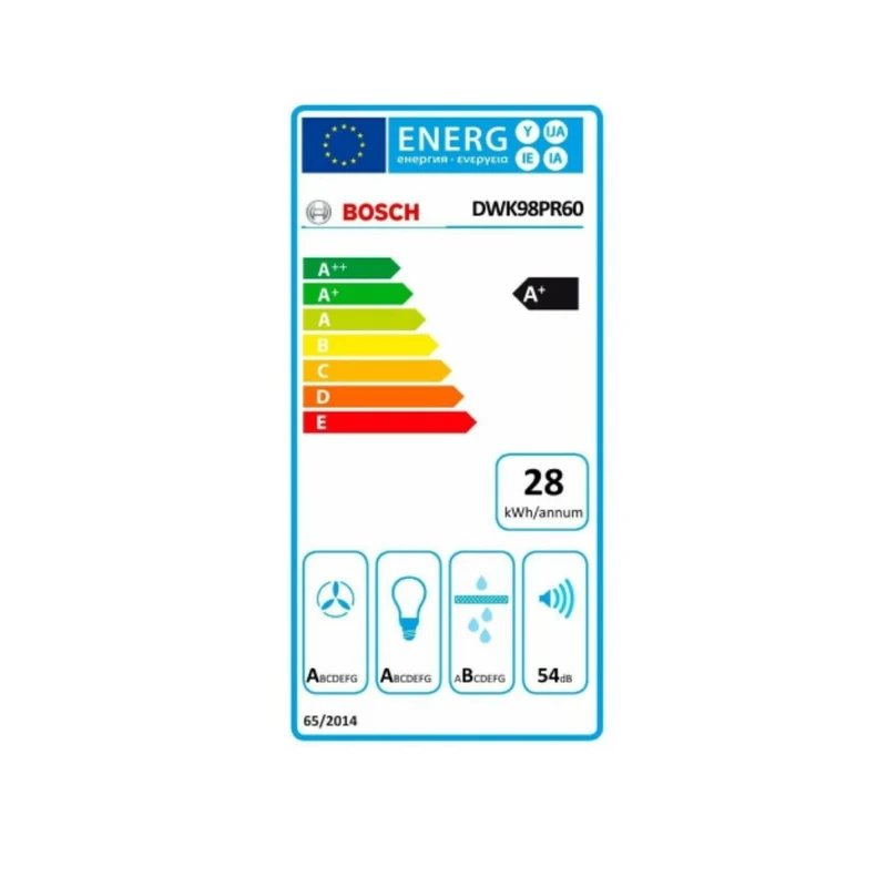 Hotte Classique BOSCH DWK98PR60 90 cm 840 m3/h 166W A+