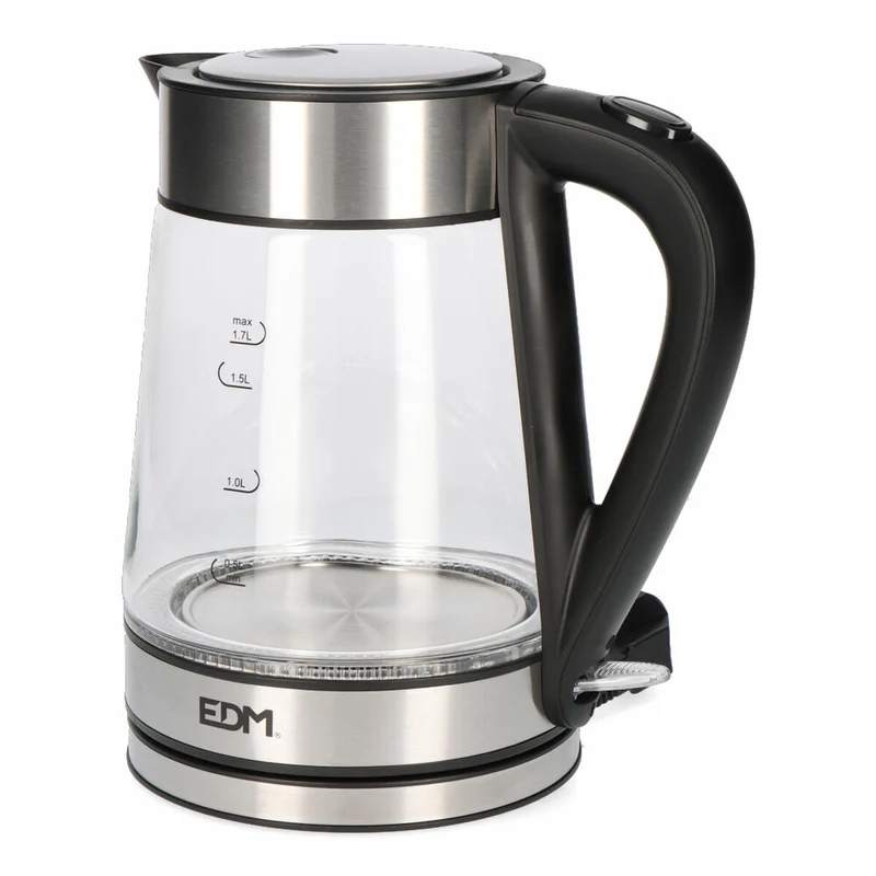 Bouilloire électrique avec lumière LED EDM 07657 Crystal 1850-2200 W 1,7 L