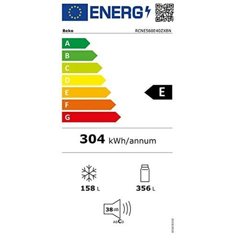 Réfrigérateur combiné BEKO RCNE560E40ZXBN Inox (70 x 74.5 x 192 cm)
