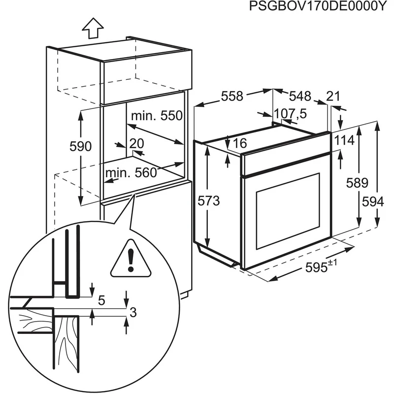 Four polyvalent AEG BES331111M 72 L LCD 2780W 72 L