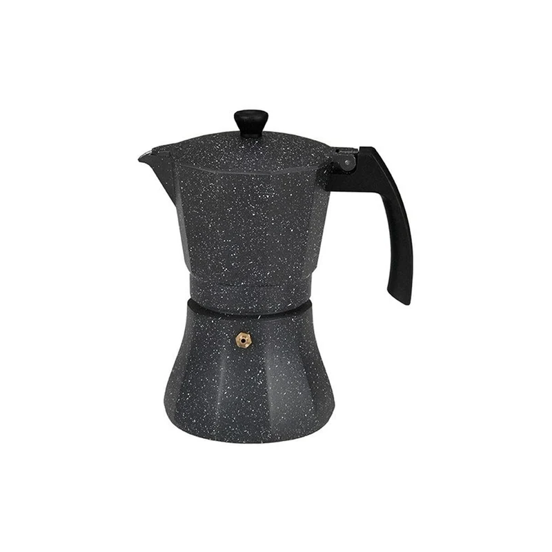 Cafetière Italienne EDM Aluminium Noir 9 Tasses Induction