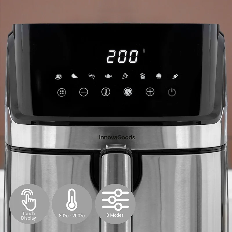 Friteuse à air InnovaGoods Fryinn Pro 5500 Noir 1700 W 5,5 L Acier inoxydable