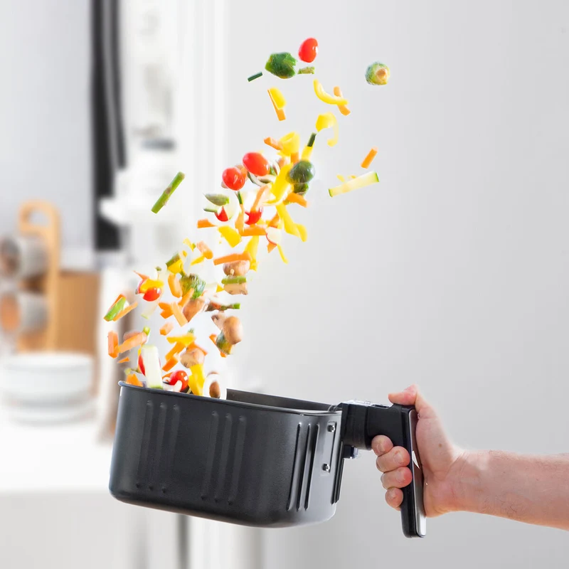 Friteuse à air InnovaGoods Fryinn Pro 5500 Noir 1700 W 5,5 L Acier inoxydable