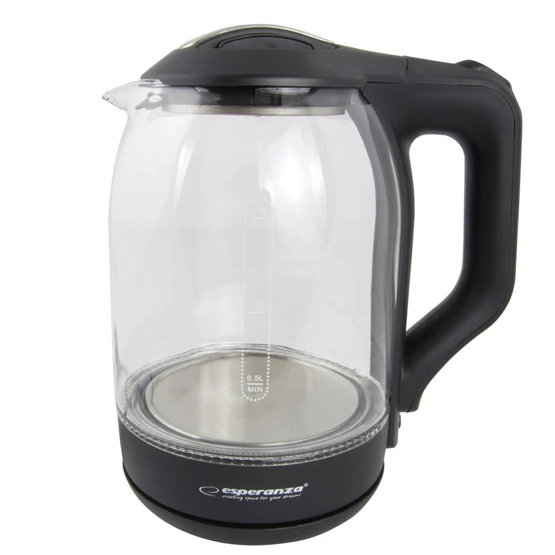 Bouilloire Esperanza EKK025K Noir Multicolore Verre Plastique 1500 W 1,7 L