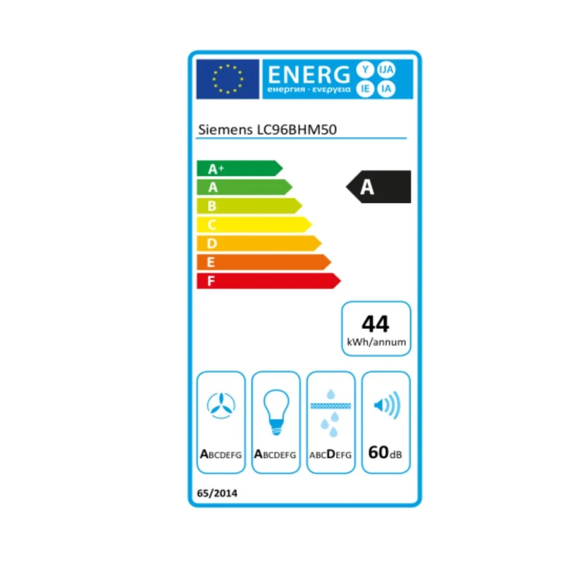 Hotte Conventionnelle Siemens AG LC96BHM50 90 cm 580 m3/h 60 dB 220W Acier