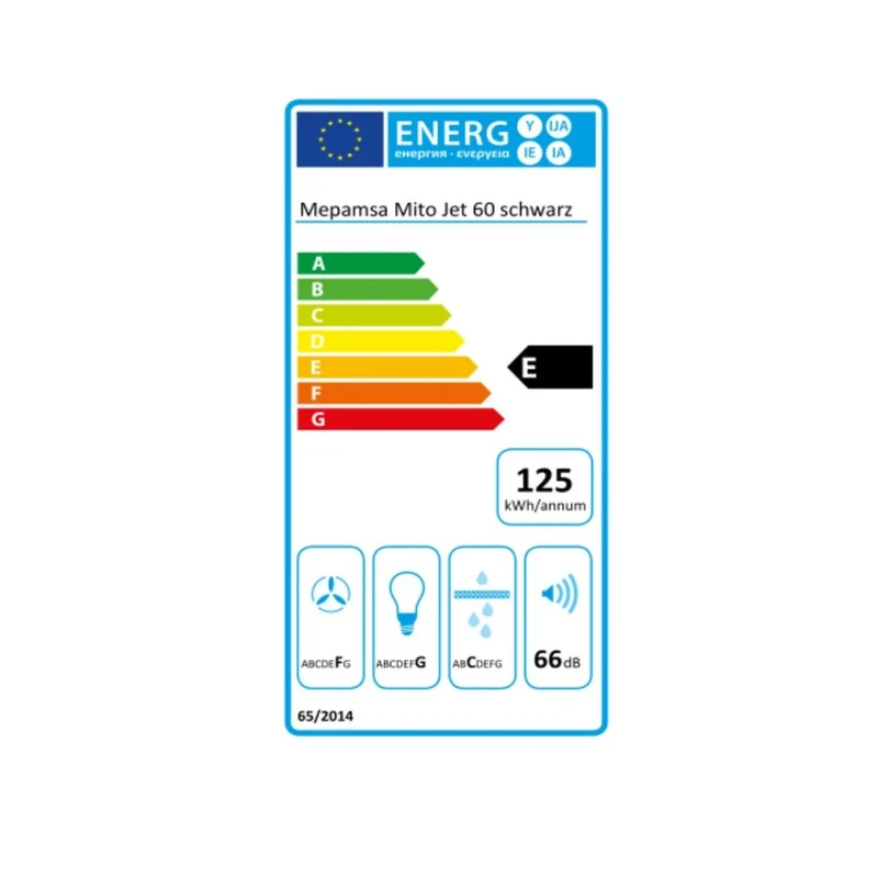 Hotte conventionnelle Mepamsa MITOJET 60-N 60 cm 490 m³/h 140W E