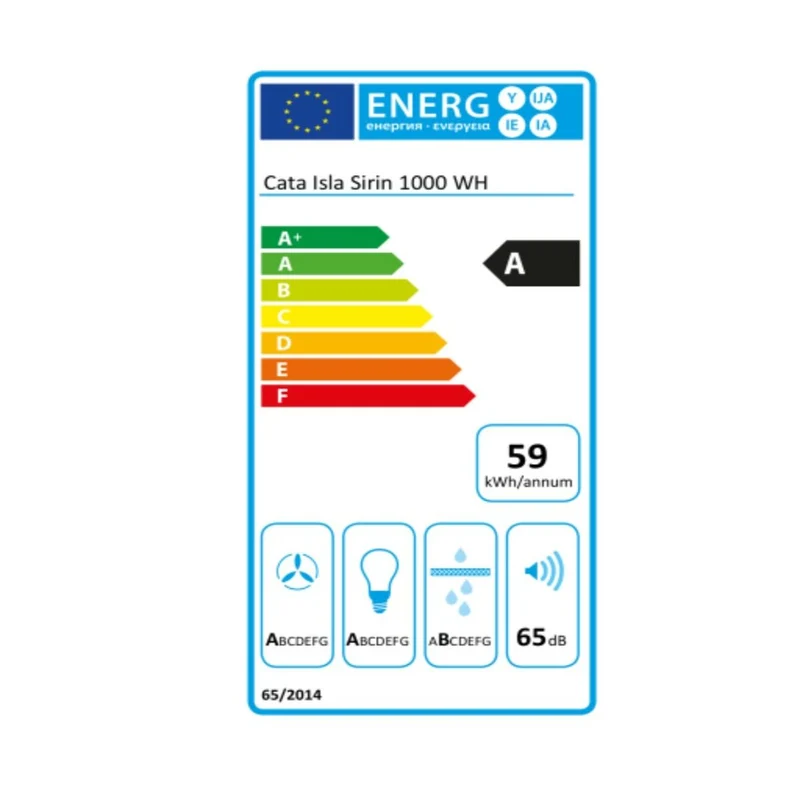 Hotte conventionnelle Cata 100 cm 850 m3/h Blanc