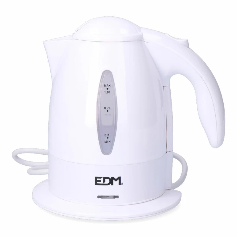 Bouilloire EDM 07655 Polypropylène blanc 2200 W 1 L