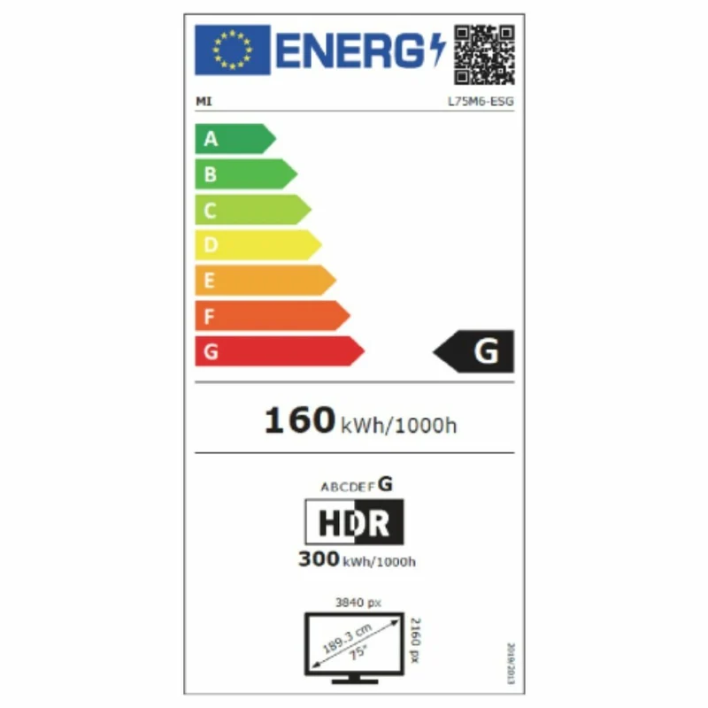 Téléviseur intelligent Xiaomi P1E 4K Ultra HD WiFi 65" LED