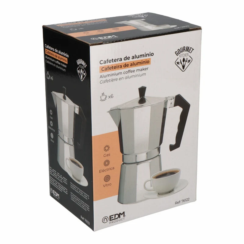 Cafetière Italienne EDM Aluminium 6 Tasses