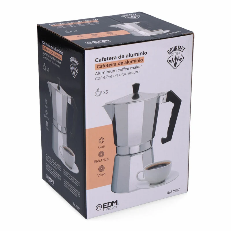 Cafetière Italienne EDM Aluminium 3 Tasses