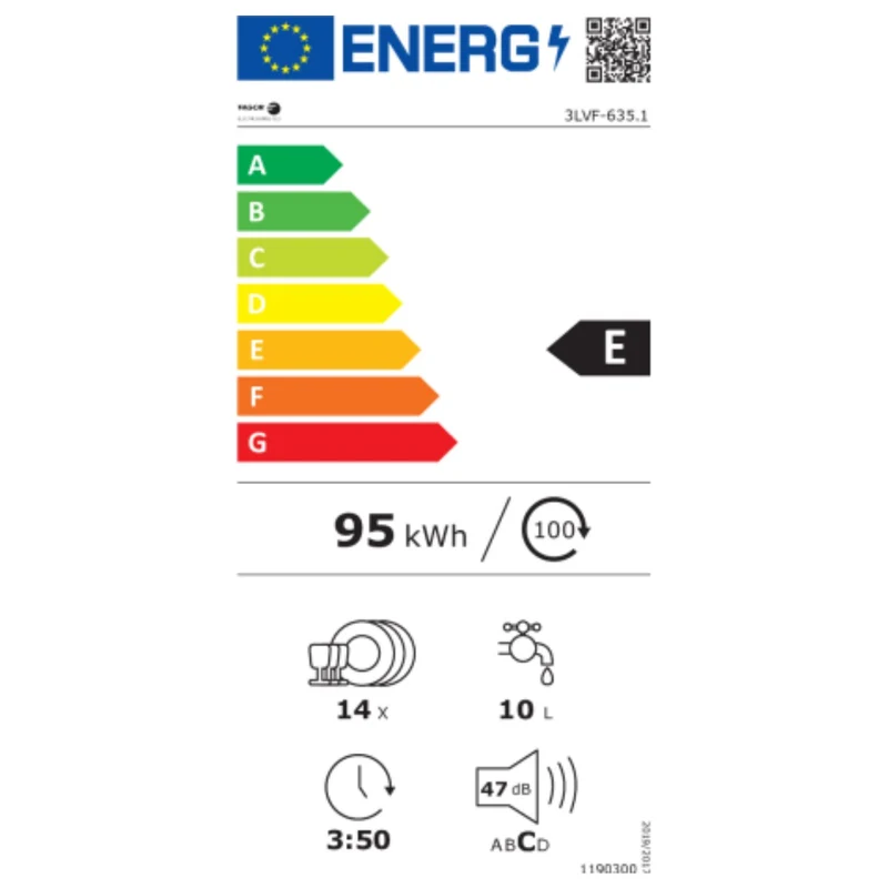 Lave-vaisselle Fagor 3LVF635.1 blanc 60 cm