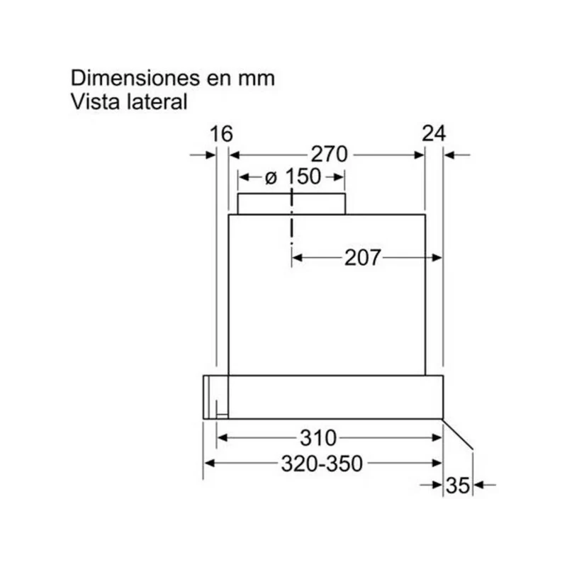 Hotte conventionnelle Balay 237515 90 cm 620 m3h 255W Acier
