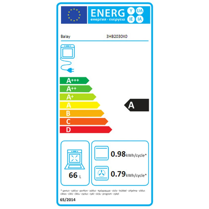 Four Multifonction Balay 3HB2030X0 66 L 3300W 66 L 50 W