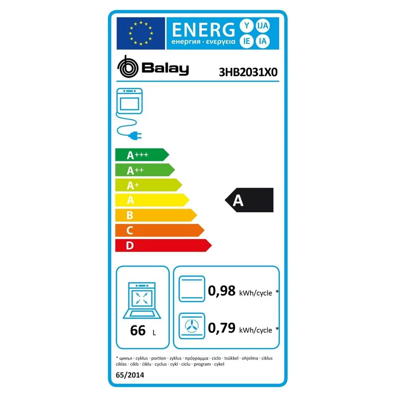 Four Multifonction Balay 3HB2031X0 66 L 3300W 66 L 50 W