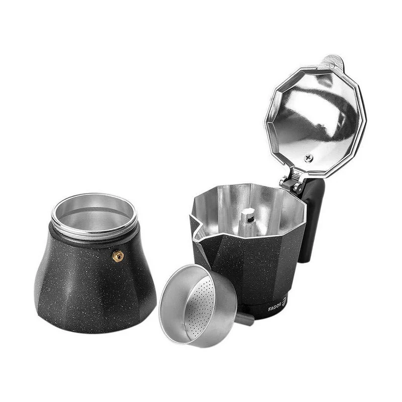 Cafetière italienne Fagor Tiramisu en aluminium noir 12 tasses