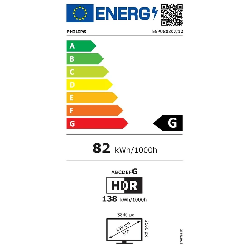 Téléviseur intelligent Philips 55PUS8807AMB 55" Ultra HD 4K LED Android TV