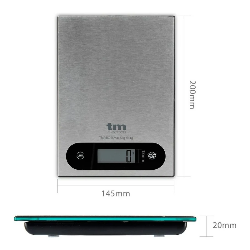 balance de cuisine TM Electron Grey 5 kg
