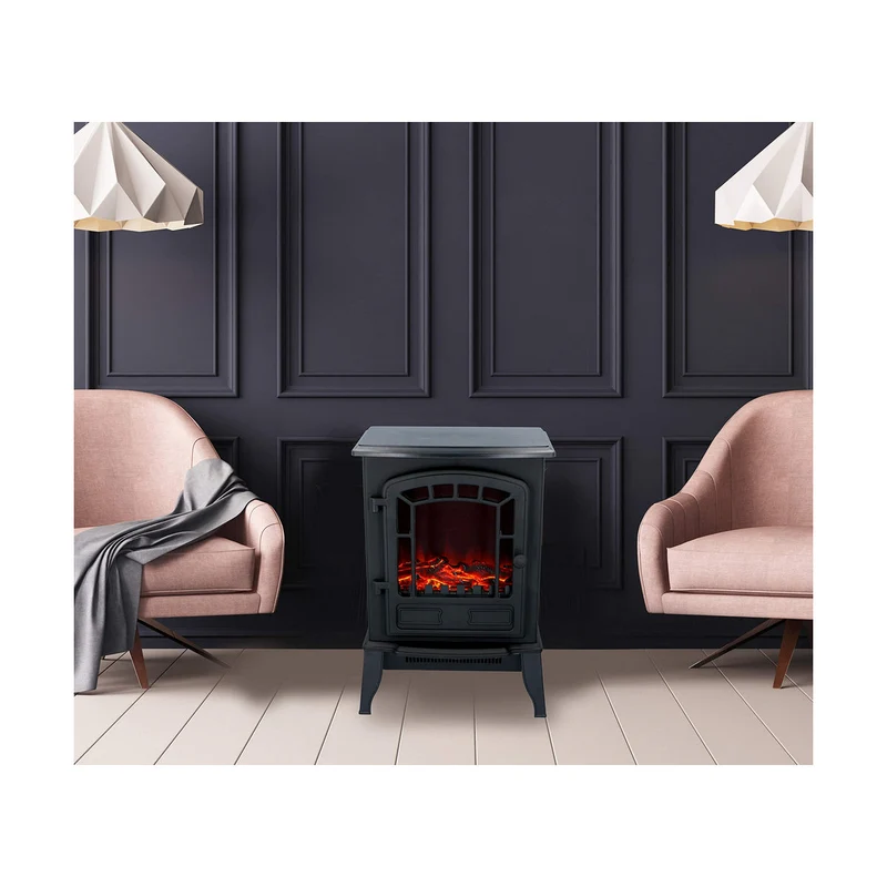 Cheminée électrique décorative Classic Fire Torino Noir 2000 W 56,5 x 24 x 38 cm