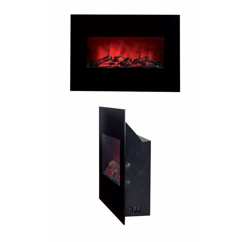 Cheminée électrique décorative Classic Fire Memphis Black 1800 W 66 x 13 x 46 cm