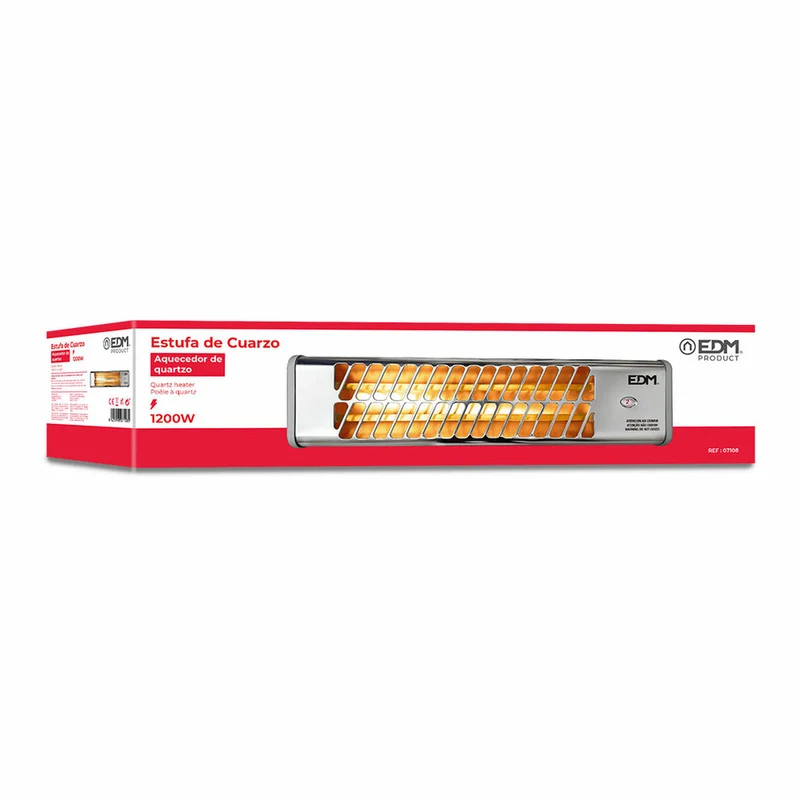 Chauffage à quartz EDM 07108 07108 Blanc 800 W Bains