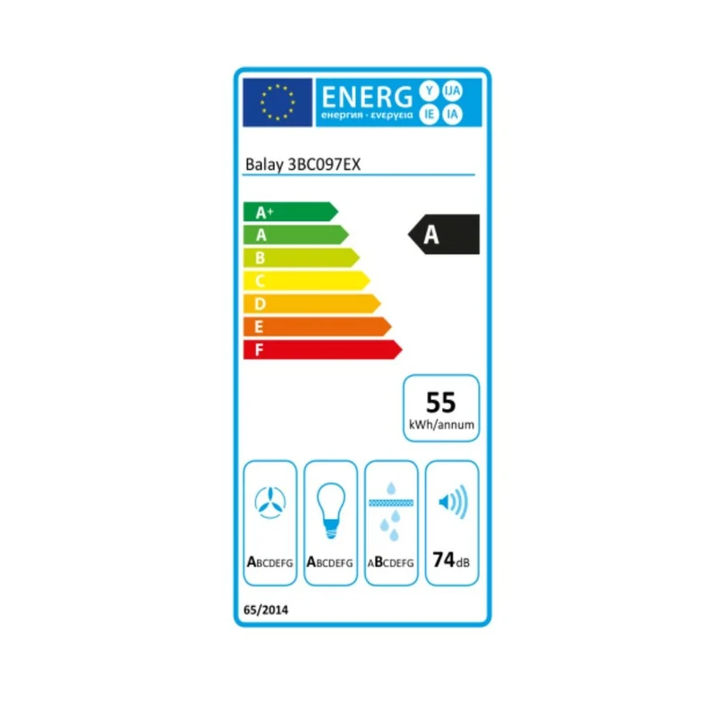 Hotte Conventionnelle Balay 720 m3/h 74 dB (A) Acier