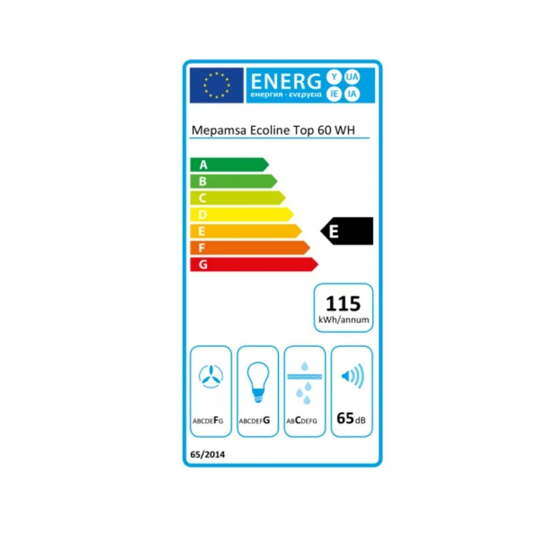 Hotte conventionnelle Mepamsa 315.0482.735 60 cm 300 m³/h 90W E Acier