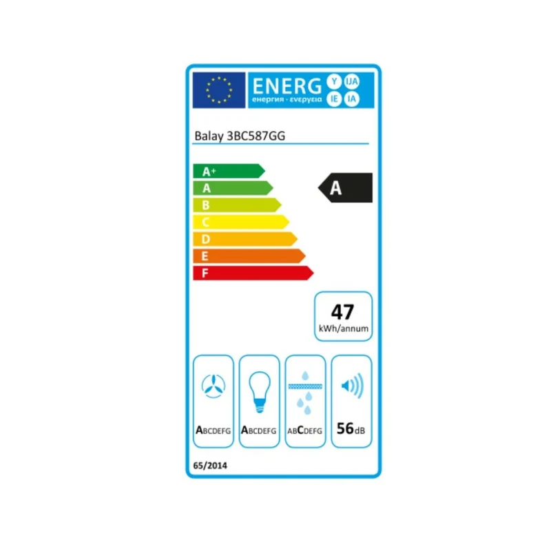 Hotte conventionnelle Balay 1200044926 80 cm 680 m³/h 260W A Gris
