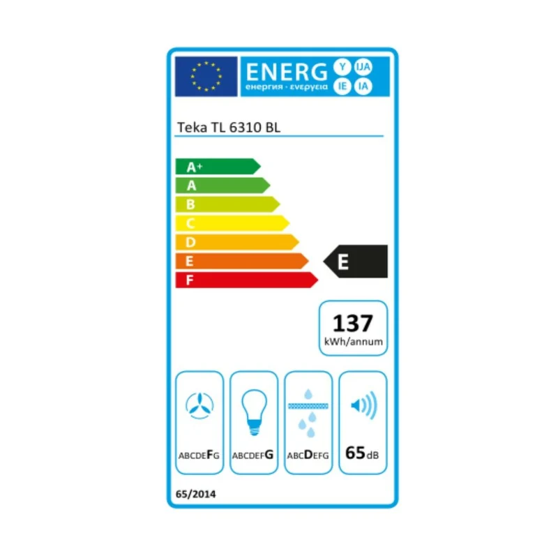 Hotte conventionnelle Teka TL6310BK 60 cm 332 m3/h 65 dB 231W